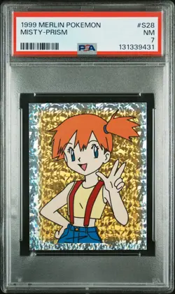 PSA 7 NM 1999 MERLIN POKEMON S28 MISTY-PRISM - Image 3