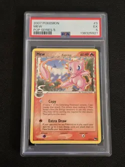 2007 POKEMON POP SERIES 5 MEW #3 RARE - PSA 5 - Image 1