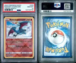 2023 Pokemon SW&SH Crown Zenith Radiant Charizard PSA 10 Gem Mint #020/159 - Image 1