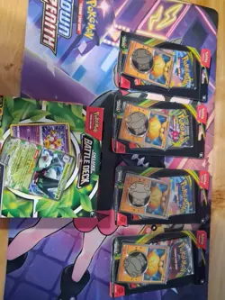 Pokemon Perfect Order Blister Lot 4 Sealed Booster Packs With Battle Deck Sealed - Image 1