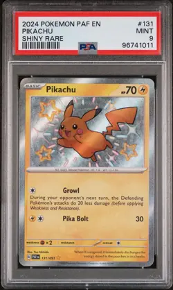 2024 Pokemon PAF EN Pikachu Shiny Rare 131 NM Mint - Image 1