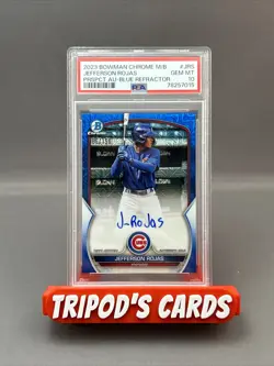 2023 Bowman Chrome MB Mojo Jefferson Rojas Blue Refractor Auto #/150 PSA 10 Cubs - Image 1