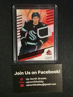 2022-23 SP Game Used New Grooves Rookie Jersey Shane Wright #NG-13 Kraken - Image 1