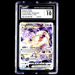 Pokemon TCG Crown Zenith Galarian Gallery Deoxys VSTAR GG46/GG70 CGC 10 PSA 10 - Image 1