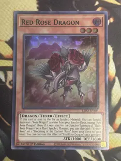 Yugioh: Red Rose Dragon (Green) - LDS2-EN108 - Ultra Rare - 1st Edition - NM - Image 1