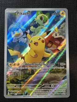 Pokemon Pikachu SVP 027 TCG Promo Card Paldea Evolved Near Mint Condition - Image 1