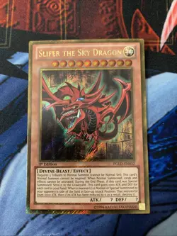Slifer the Sky Dragon PGLD-EN032 1st Edition Gold Secret Rare Yugioh Card - NM - Image 2