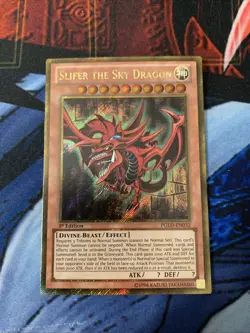 Slifer the Sky Dragon PGLD-EN032 1st Edition Gold Secret Rare Yugioh Card - NM - Image 3