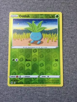 Oddish 1/196 Lost Origin Reverse Holo Common Pokemon Card Pokemon TCG 001/196 - Image 1