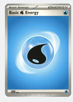 Basic Water Energy 003 SVE Pokemon Card in Protective Sleeve NM - Image 1