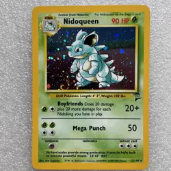 Pokemon TCG Nidoqueen Base Set 2 Holo Unlimited Holo Rare Card 12/130 w/Swirl - Image 1
