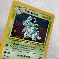 Pokemon TCG Nidoqueen Base Set 2 Holo Unlimited Holo Rare Card 12/130 w/Swirl - Image 2