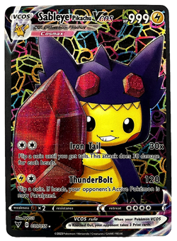 Sableye Pikachu Pokemon Card VCOS Holo Cosplay w/ Video - Image 1