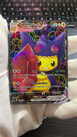 Sableye Pikachu Pokemon Card VCOS Holo Cosplay w/ Video - Image 2