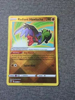 Pokemon TCG Astral Radiance Radiant Hawlucha Holo Card 81/189 - Image 1