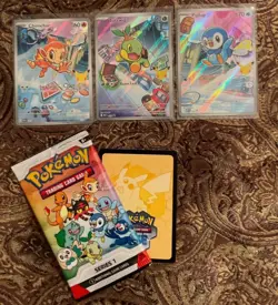 Pokemon TCG First Partner Illustration Collection Series 1 GEN 4 Sinnoh Starters - Image 1