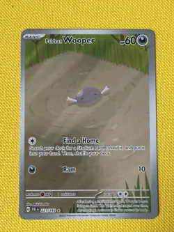 Pokemon TCG Paldean Wooper Illustration Rare Card 221/193 Holo IR NM Condition - Image 1