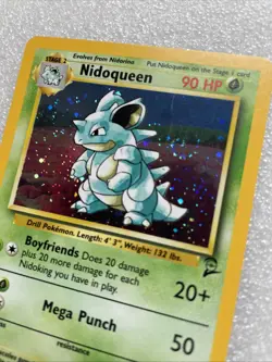 Pokemon TCG Nidoqueen Base Set 2 Holo Unlimited Holo Rare Card 12/130 w/Swirl - Image 2