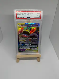 Pokemon Muk & Alolan Muk 032/150 Chinese Tag Team CSM2b Graded Slab PSA 9 - Image 1