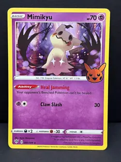 Mimikyu 081/189 Holo Promo Trick or Trade BOOster Pokemon Near Mint - Image 1