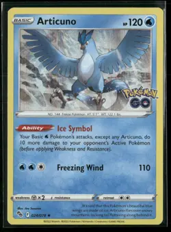 Articuno Pokemon GO 024/078 Holo NM - Image 1