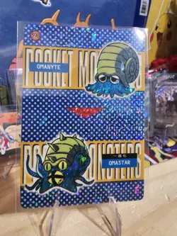 1999 Vintage Pocket Monsters Vending Prism - Omanyte Omastar Gallery #590 - Image 2