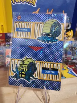 1999 Vintage Pocket Monsters Vending Prism - Omanyte Omastar Gallery #590 - Image 3