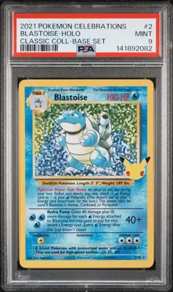 SEQUENTIAL PSA 9 9 8 BLASTOISE 2 CHARIZARD 4 VENUSAUR 15 CELEBRATIONS POKEMON - Image 2