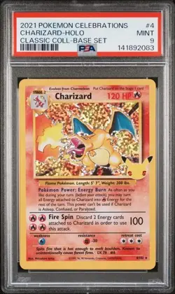 SEQUENTIAL PSA 9 9 8 BLASTOISE 2 CHARIZARD 4 VENUSAUR 15 CELEBRATIONS POKEMON - Image 4