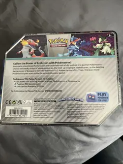 Unopened Pokemon Paldea Partners Tin Skeledirge EX Factory Sealed Brand New - Image 2