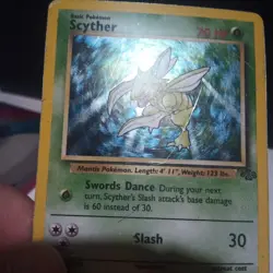 Scyther Jungle 10/64 Holo Unlimited (DMG) pokemon tcg - Image 3