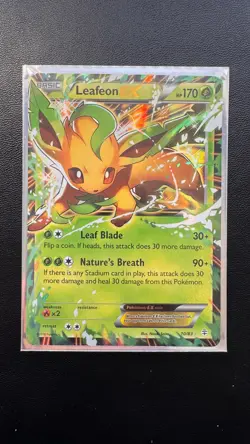 2016 Pokemon XY Generations Leafeon EX 10/83 Ultra Rare LP - Image 1