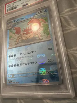 2023 POKEMON JPN SV2A-POKEMON 151 MASTER BALL REVERSE HOLO #099 KINGLER PSA 10 - Image 3