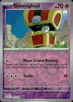 Gimmighoul 097/191 Common Surging Sparks Pokemon Reverse Holo NM - Image 1