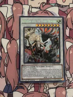 Ecclesia and the Dark Dragon - Secret Rare - 1st Edition - NM - Yugioh! - Image 1