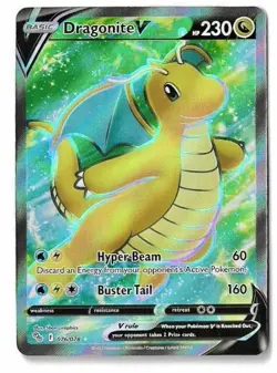 Dragonite V 076/078 Pokemon GO Full Art Ultra Rare Pokemon Card - Image 1