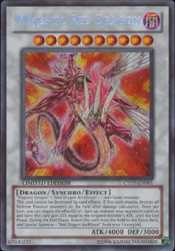 Yugioh! LP Majestic Red Dragon - CT07-EN001 - Secret Rare - Limited Edition Ligh - Image 1