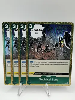 Electrical Luna OP08-036 R X4 Playset One Piece TCG Two Legends X4 English - Image 1