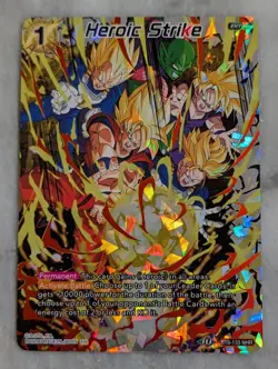 Heroic Strike BT8-133 NHR Dragon Ball Super Card Game Foil NM Noble Hero Rare #2 - Image 1