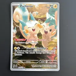 Pokemon TCG Pachirisu 208/198 Scarlet & Violet Base Illustration Rare Card NM/M - Image 1