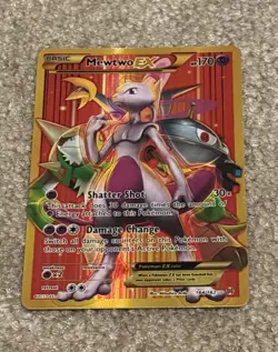 Pokemon Mewtwo EX TCG Full Art Holo Rare Card Breakthrough-Secret 164/162 LP-NM - Image 1