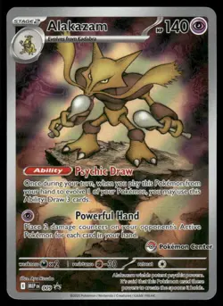 Pokemon Cards Alakazam 009 Pokemon Center Stamped Mega Evolution Promo NM - Image 1