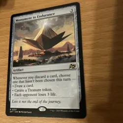 Magic The Gathering- Monument to Endurance- RARE- FOIL CARD - Image 1