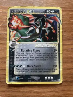 Pokemon EX Dragon Frontiers Gold Star Charizard Holo Card #100/101 2006 - Image 1