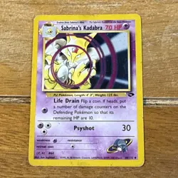 Pokemon Card Gym Challenge Sabrina's Kadabra 58/132 WOTC - Image 1