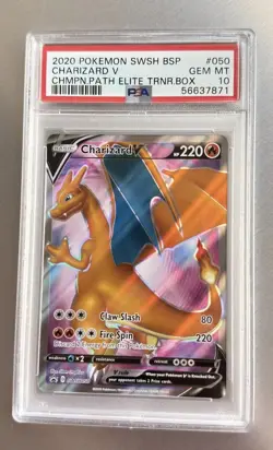 Charizard V SWSH050 SWSH: Sword & Shield Promo Cards Holo PSA 10 - Image 1