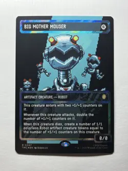 MTG TMC BIG MOTHER MOUSER 0097 SURGE FOIL BORDERLESS PIXEL ART TMNT ETERNAL RARE - Image 1