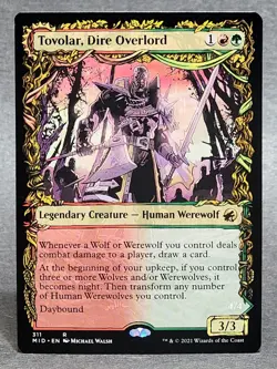 Magic MTG Tovolar, Dire Overlord Showcase Rare Midnight Hunt NM/M - Image 1