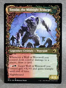 Magic MTG Tovolar, Dire Overlord Showcase Rare Midnight Hunt NM/M - Image 2
