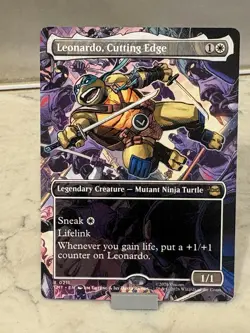 MTG Teenage Mutant Ninja Turtles - Leonardo, Cutting Edge #211 - Borderless - Image 1